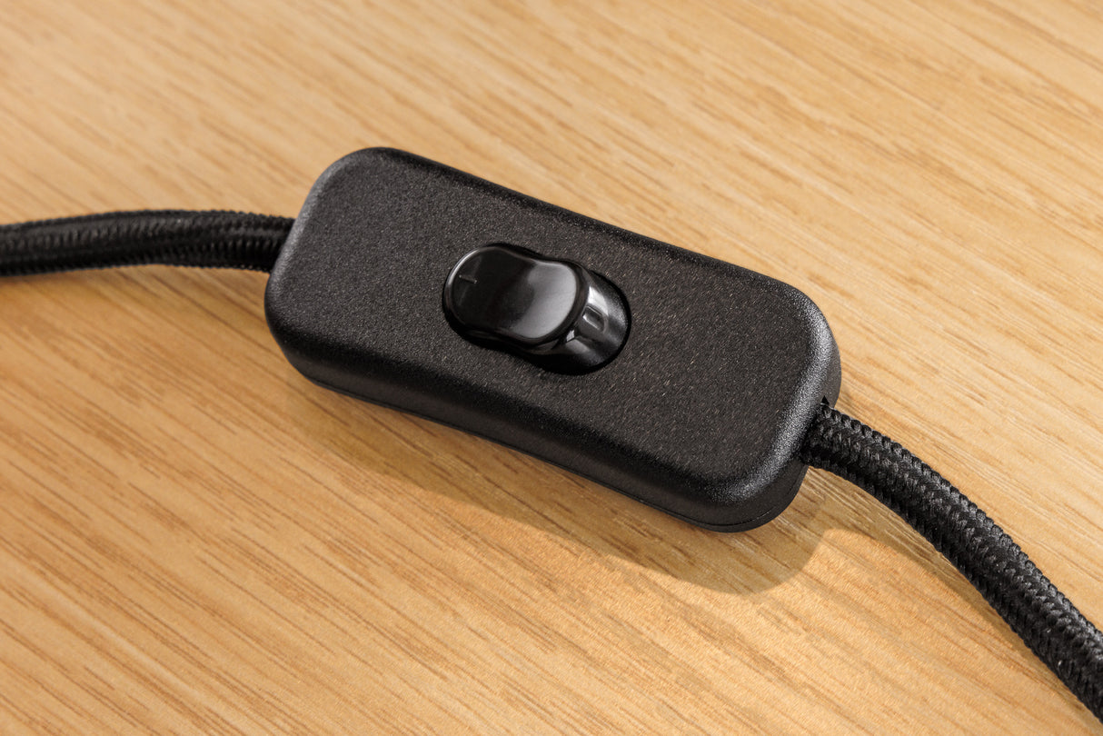 Table lamp LOVERS 60cm natural raintree wood lampshade bouclé white