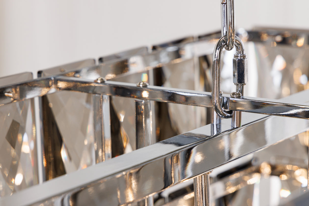 Pendant lamp KRISTALL 90cm noble grey