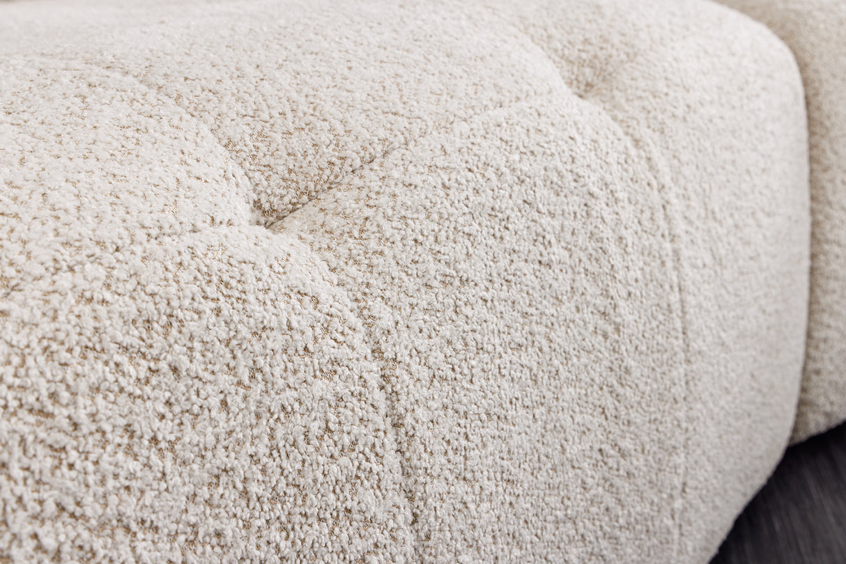Sofa ROYAL 295cm XL Federkern abnehmbarer Bezug Bouclé champagner beige