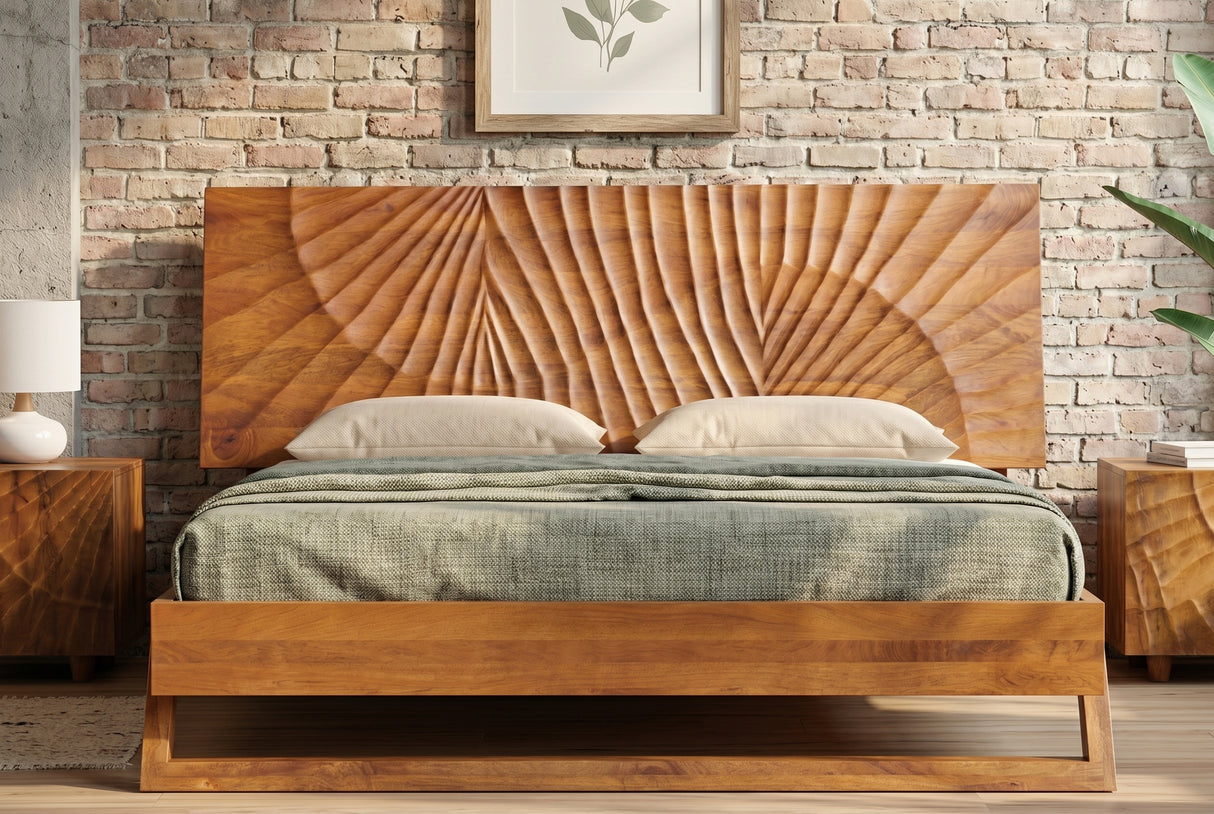 Bett SCORPION 180x200cm Mangoholz braun