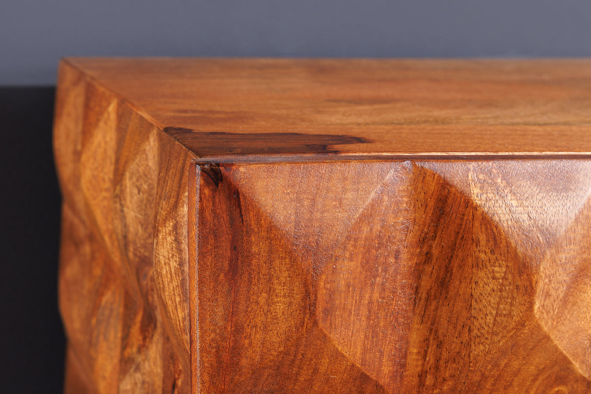 TV-Board VULCANO 160cm 3D hängend Mangoholz