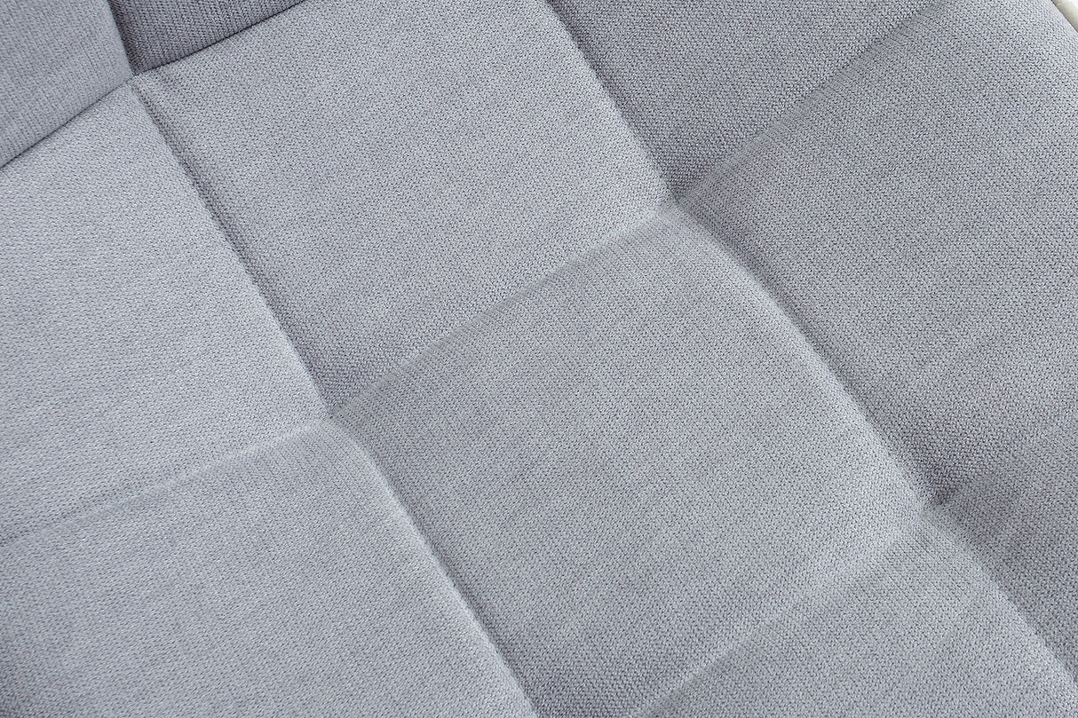 Cantilever chair MIAMI flat woven fabric vintage light grey