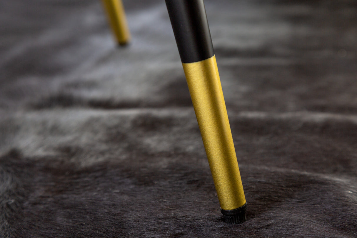 Chair PRÊT-À-PORTER BOUTIQUE velvet turquoise w/ golden foot caps