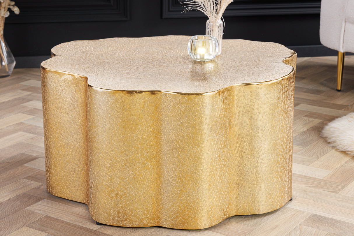 Coffee table ORGANIC ORIENT 70cm gold