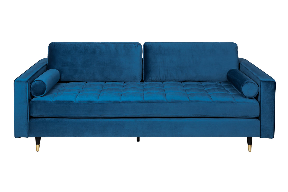 Sofa COZY VELVET 220cm 3-seater velvet teal blue