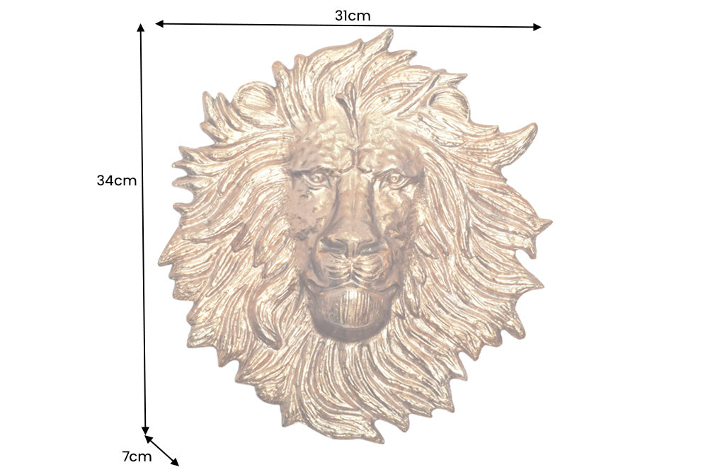 Wanddekoration WILDLIFE LÖWE 35cm gold