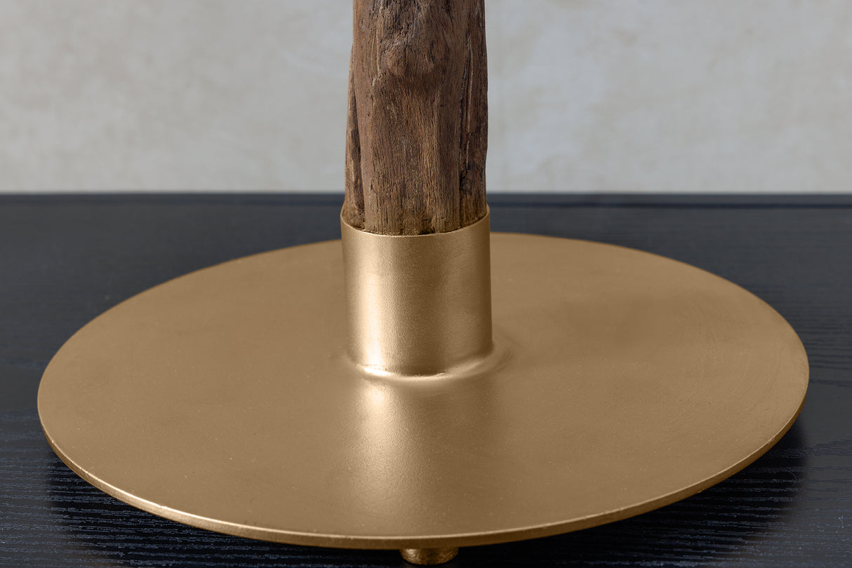 Table lamp JEWELRY 75cm sustained frame natural gold lampshade black