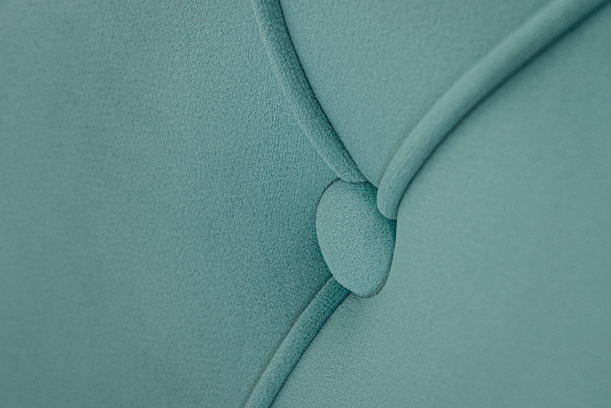 Chair CASTLE DELUXE w/ lion´s head handle velvet blue golden legs in baroque style