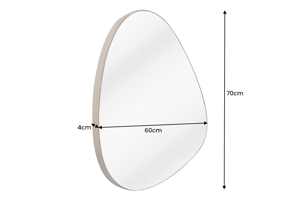 Wall mirror NOEMI 70cm asymmetric oak natural