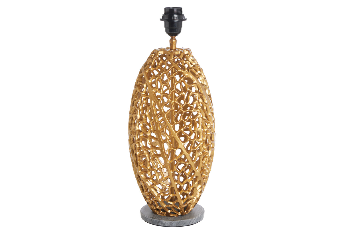 Tischleuchtenfuß LEAF 45cm gold ohne Lampenschirm / verstellbarer Lampenschirm
