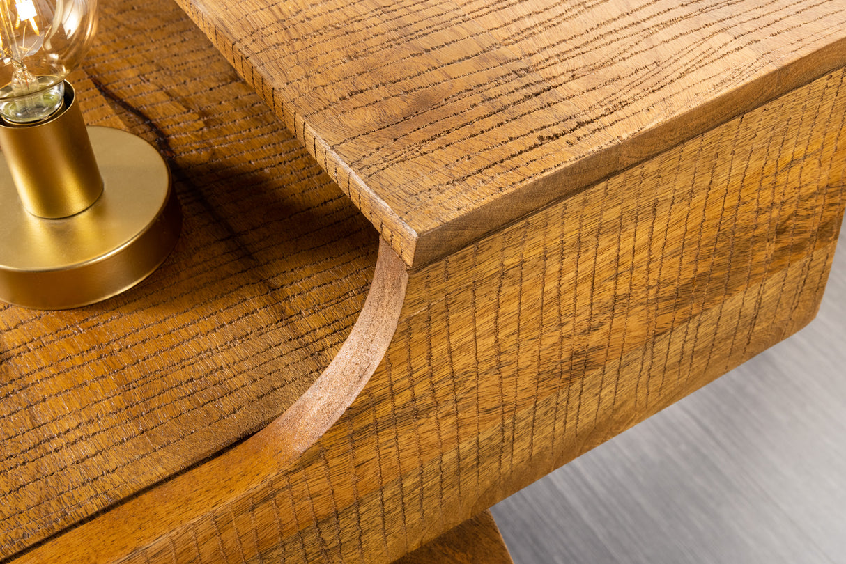 Davenport MONSOON 120cm Mangoholz natur mit Sägespuren