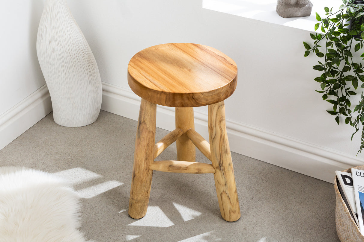 Stool BALI 45cm teak wood natural