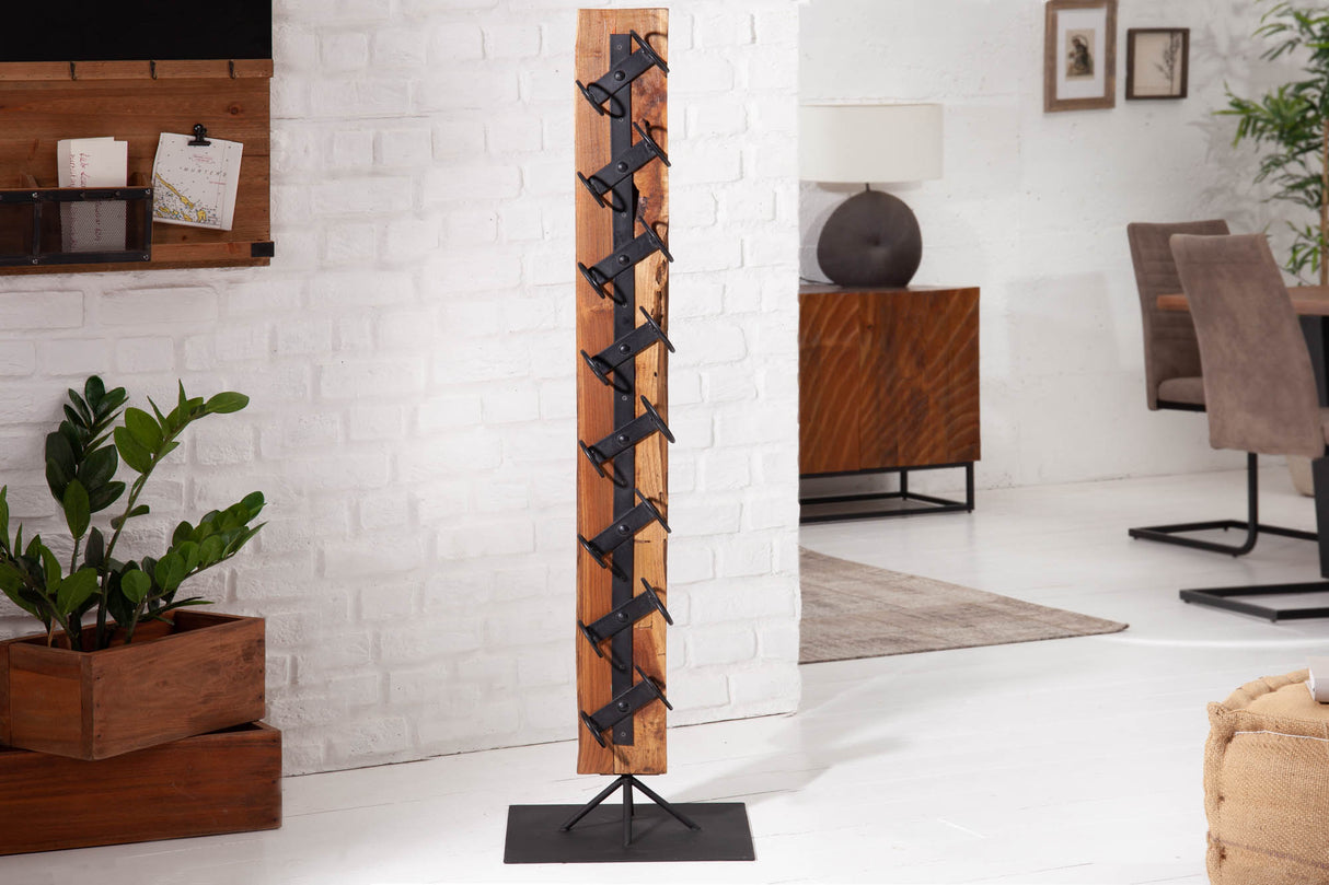 Wine rack EUPHORIA BARRACUDA 140cm for 8 bottles massive teak wood