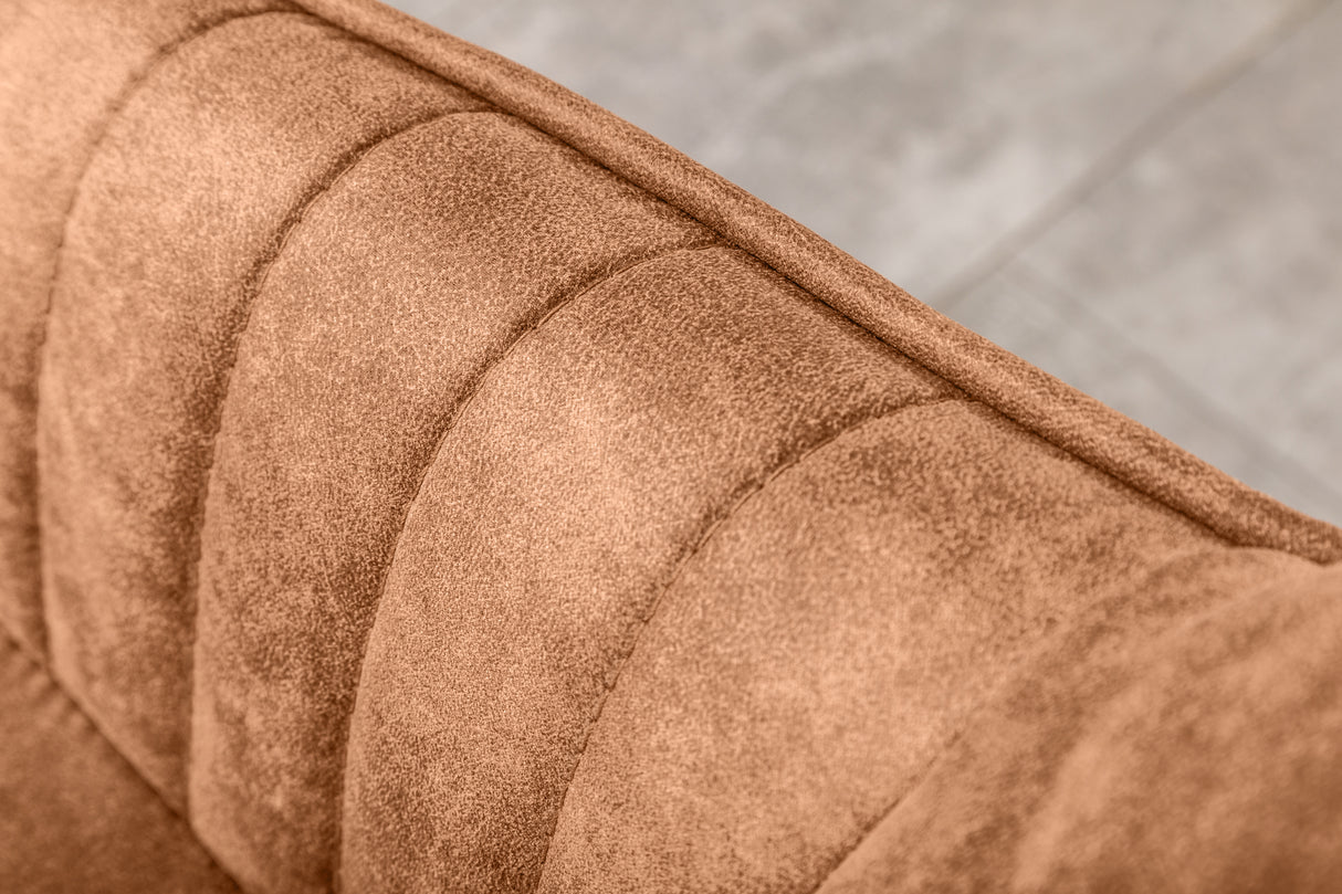 Chair TURIN with armrests microfibre light brown