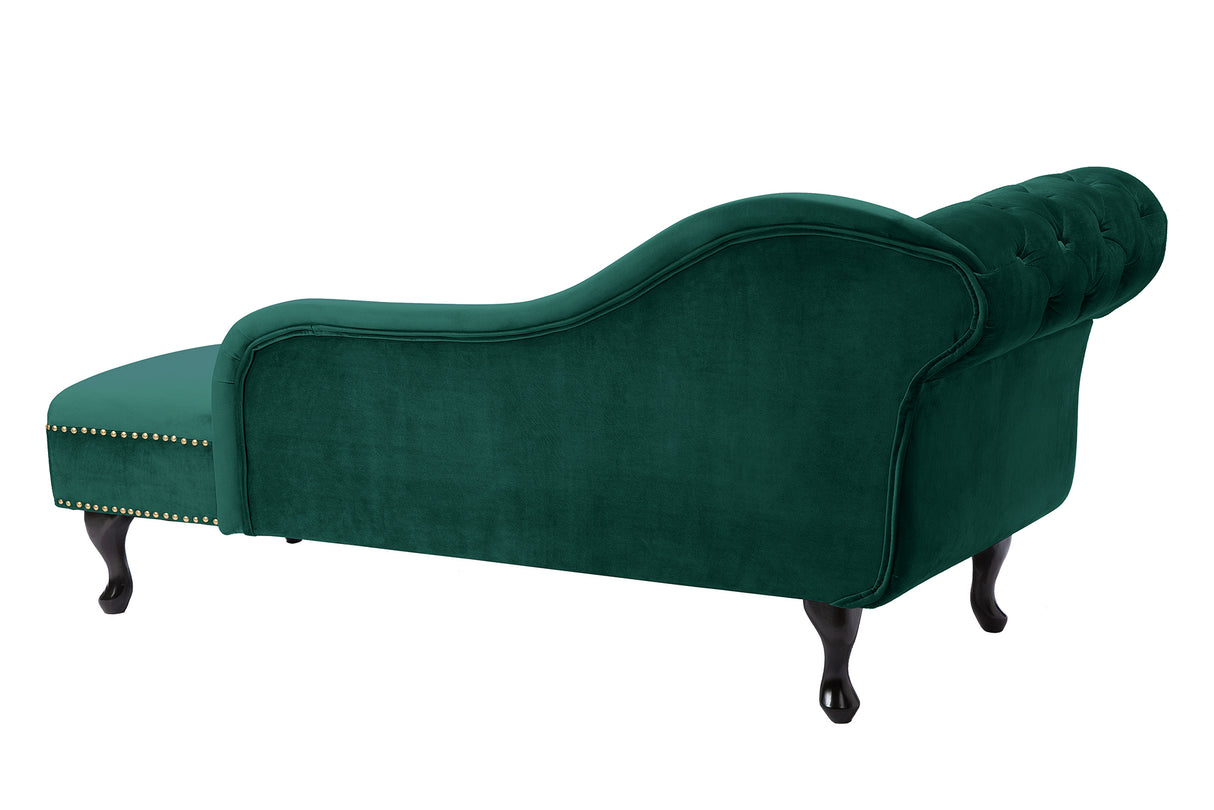Recamiere CHESTERFIELD 170cm velvet emerald green in baroque style