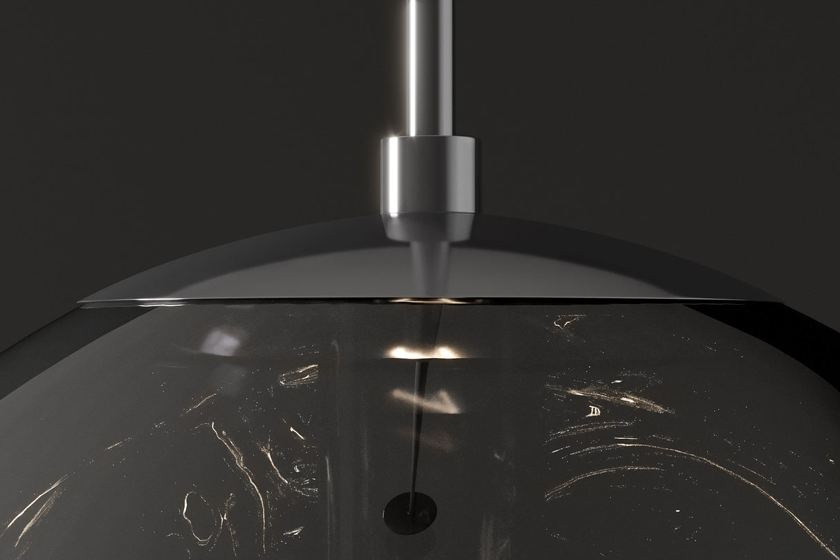 Pendelleuchte LIQUID DIAMOND 35cm Glas Rauchoptik