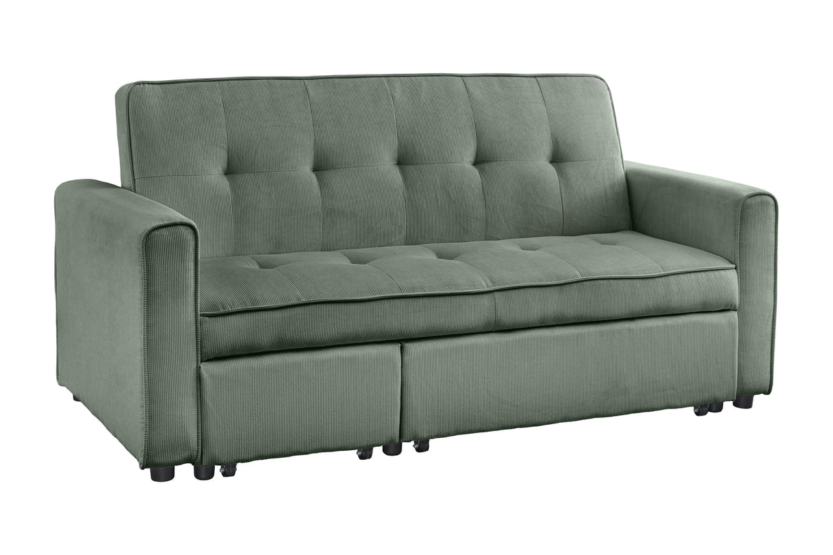 Sofa bed SMART 180cm 2-seater cord green