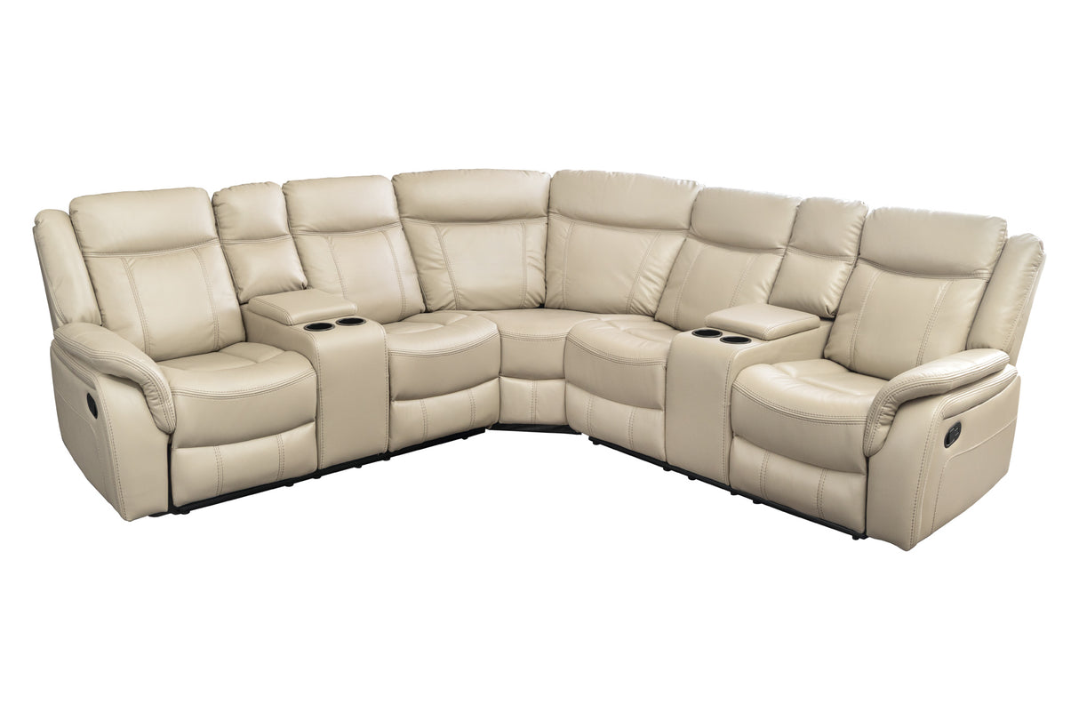 Cinema armchair HOLLYWOD 5-seater artificial leather beige