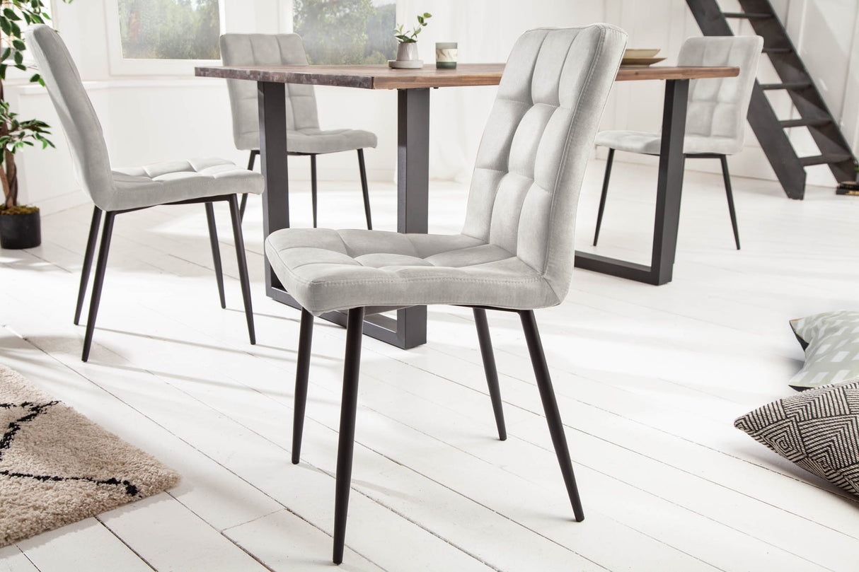 Chair MODENA microfibre light grey