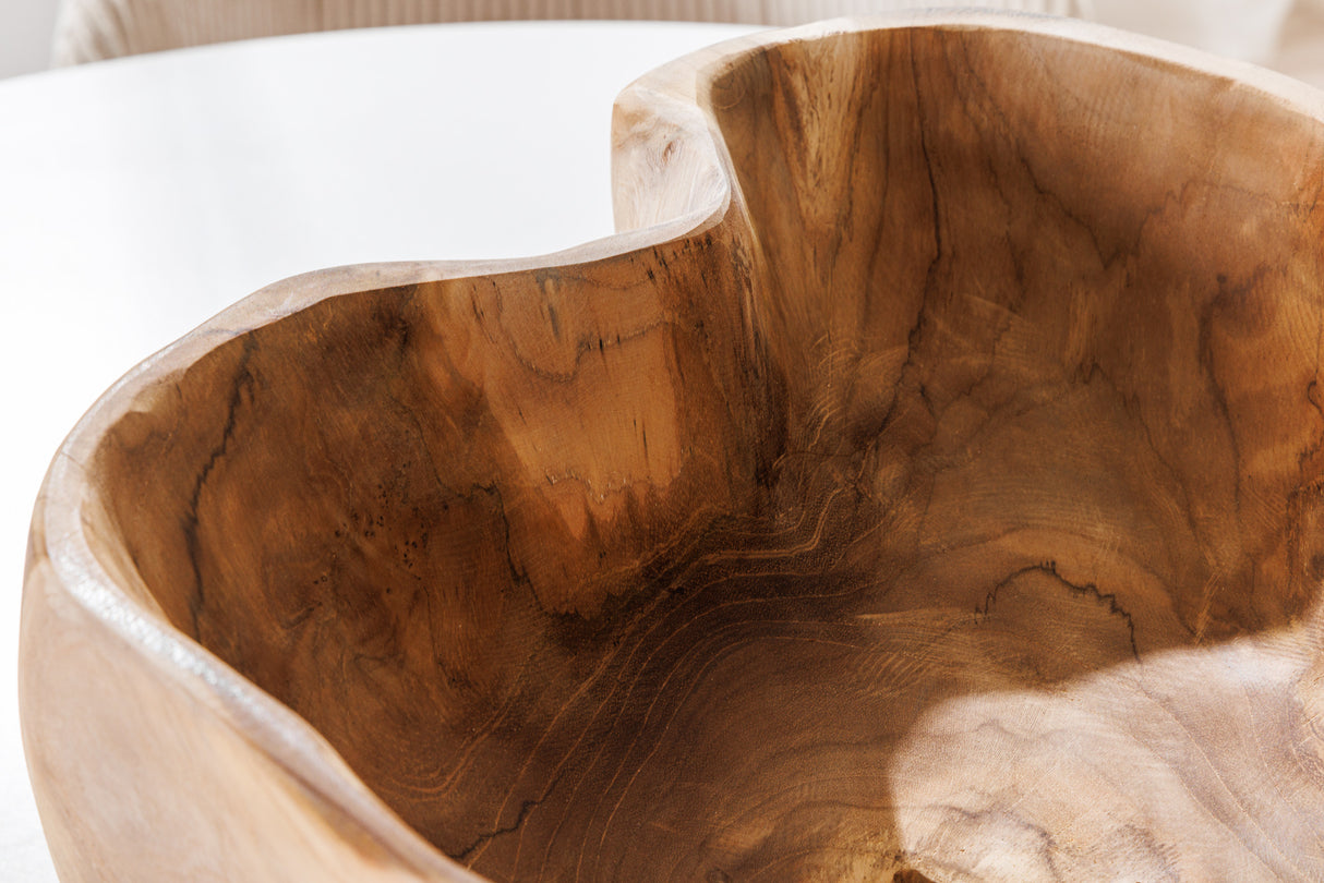 Dekoschale FLOWERS 35cm Teakholz natur