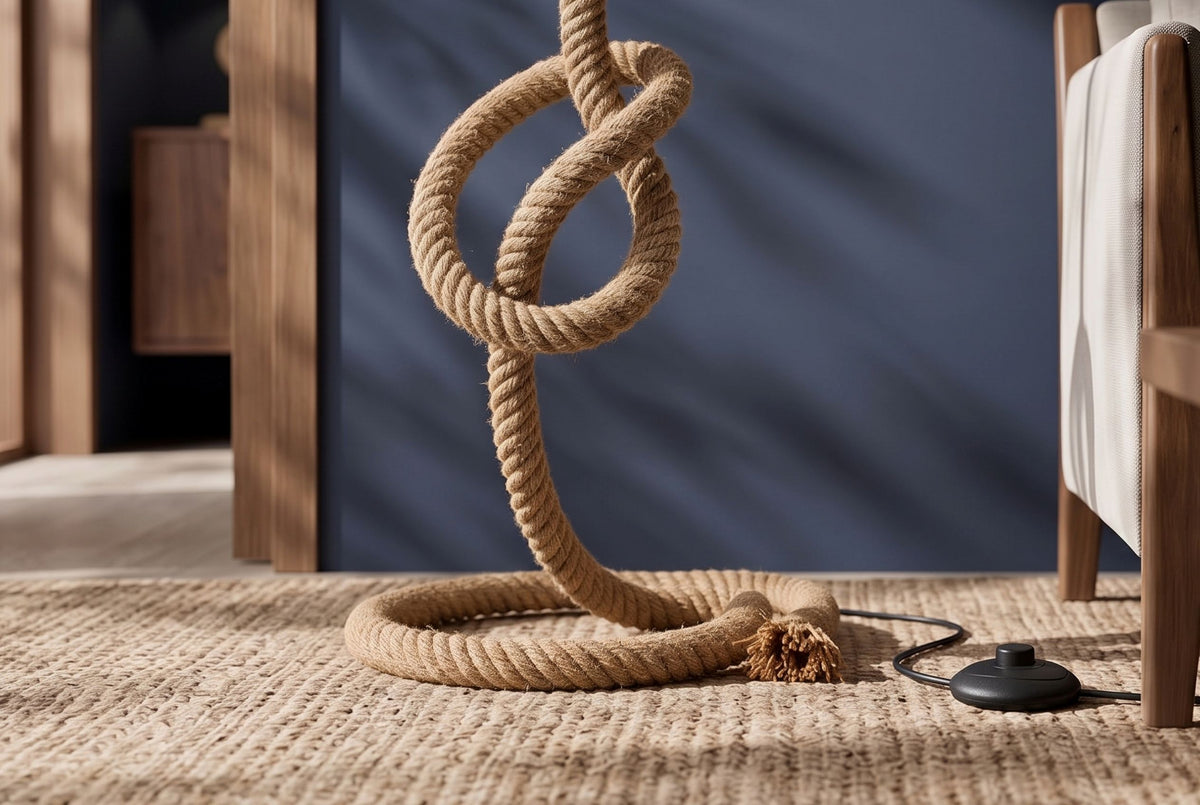 Stehlampe SEVEN SEAS 160cm mit authentischem Seil