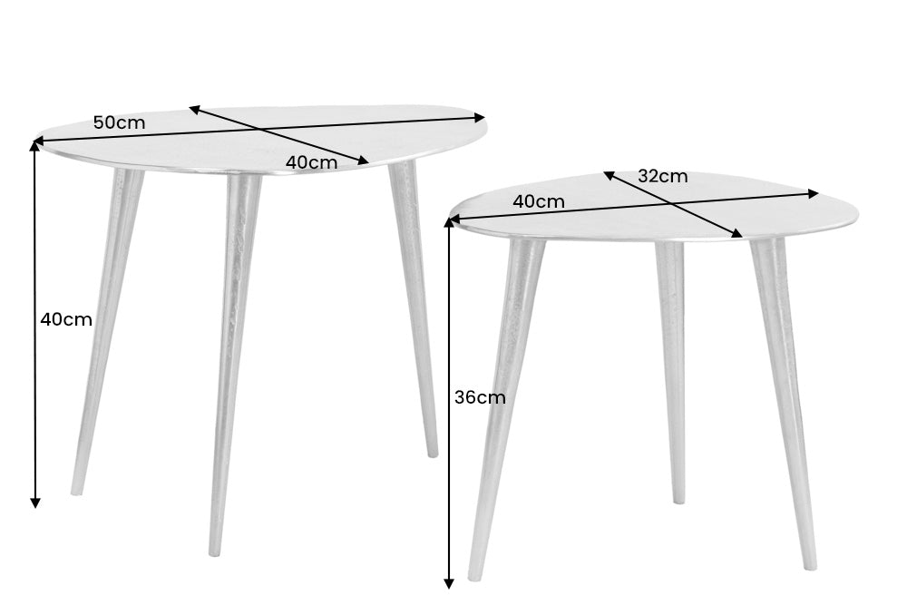 Couchtisch ELEMENTS 2er Set gold