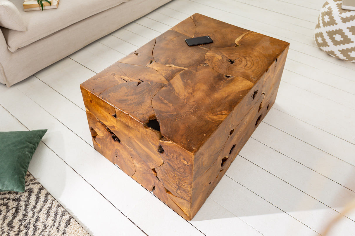 Couchtisch SQUARE 90cm Teakholz