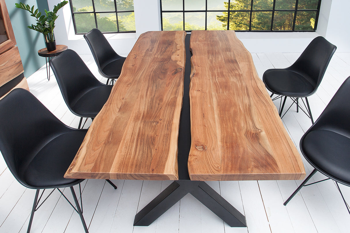Dining table AMAZONAS 200cm X-legs acacia wood