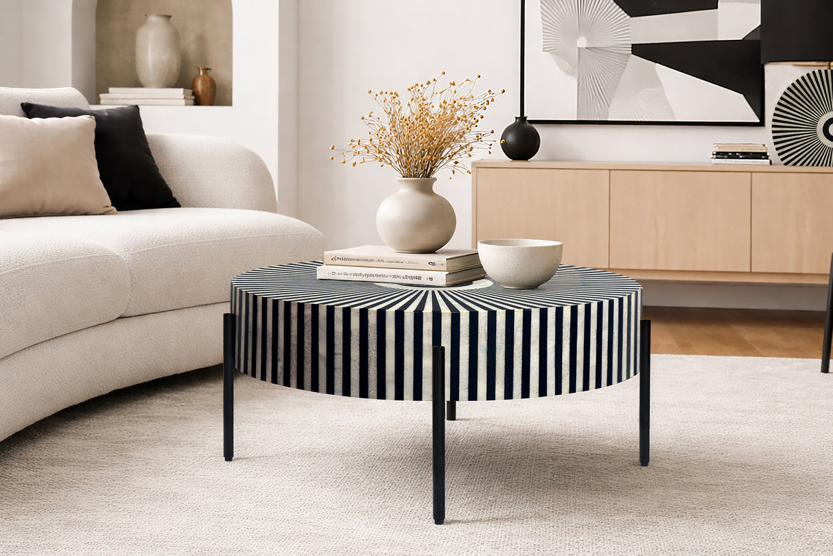 Couchtisch Knocheneinlage HAMONY NATURE 65cm