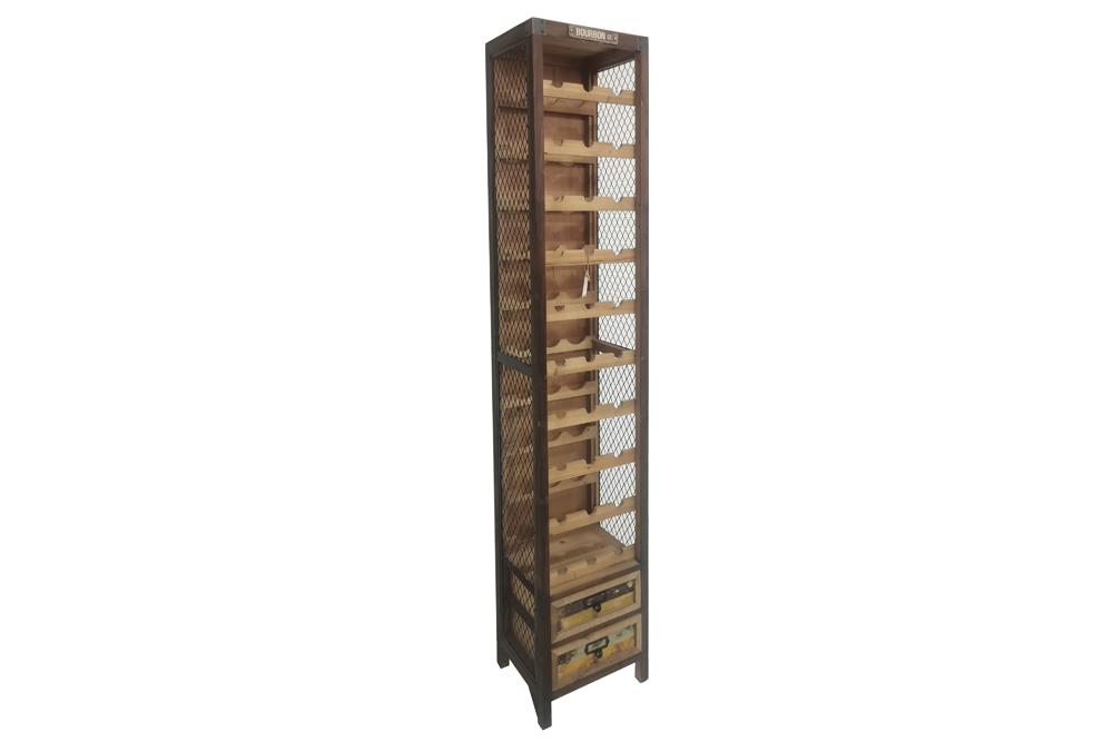 Wine shelf BODEGA 190cm pine wood natural