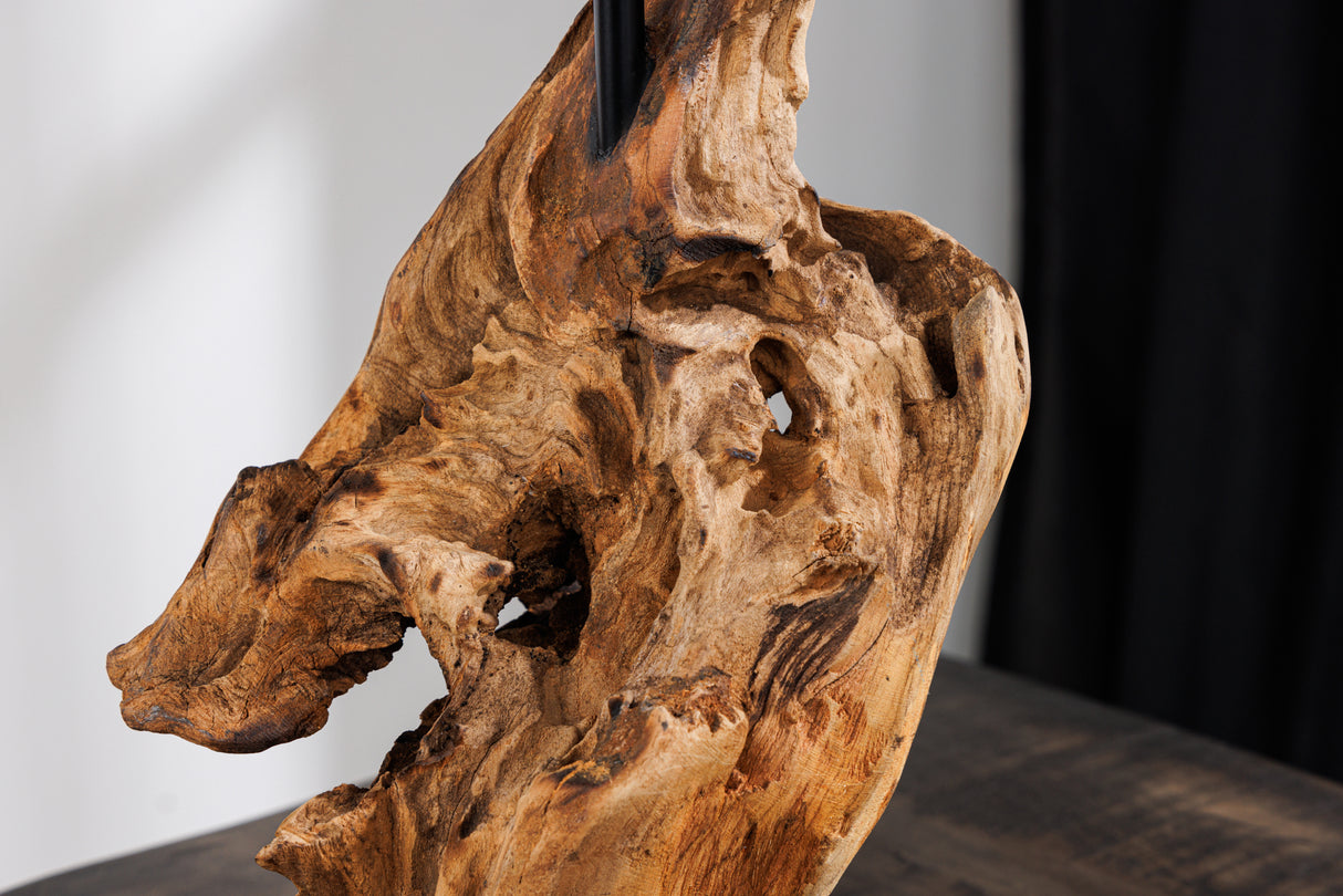 Table lamp HYPNOTIC 58cm teak wood natural