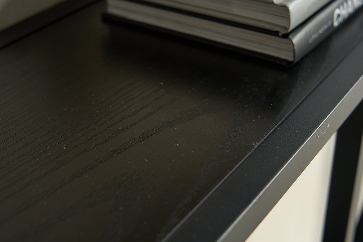 Wall shelf SLIM LINE 75cm ash wood look black