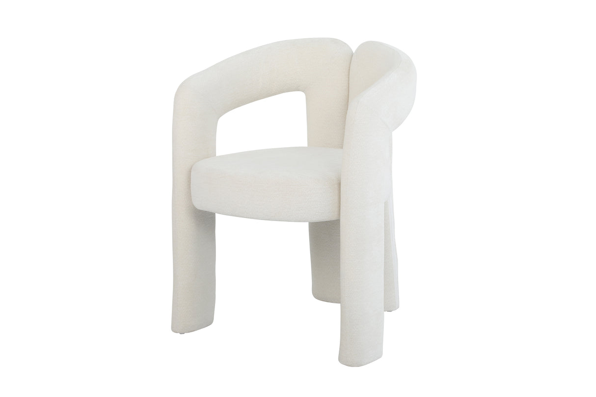 Chair ARCH bouclé creme white teddy fleece armchair