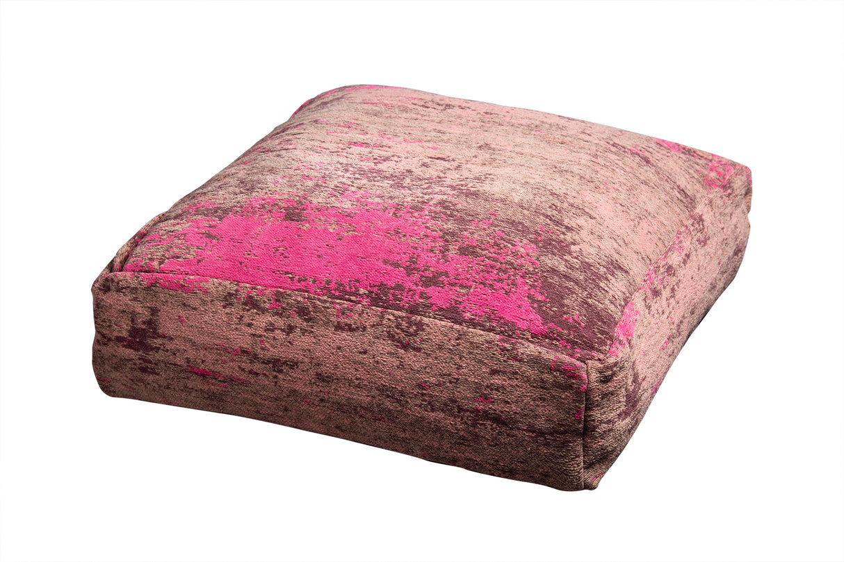 Floor cushion MODERN ART 70cm flat woven fabric dusky pink