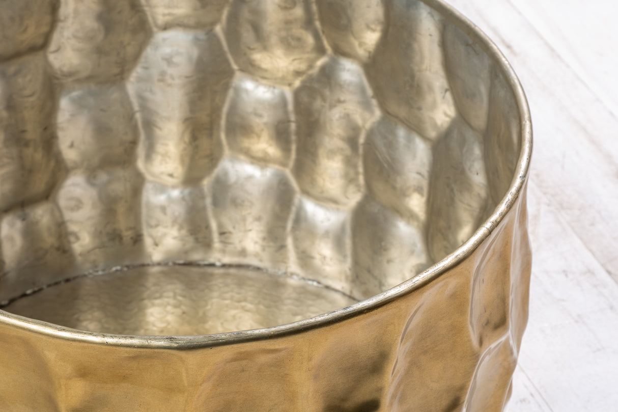 Couchtisch ORGANIC ORIENT 55cm mit Hammerschlageffekt gold