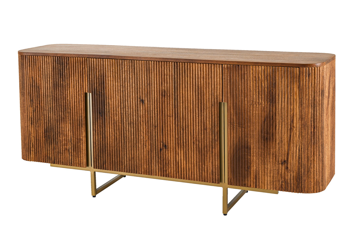 Sideboard GATSBY 160cm retro style mango gold