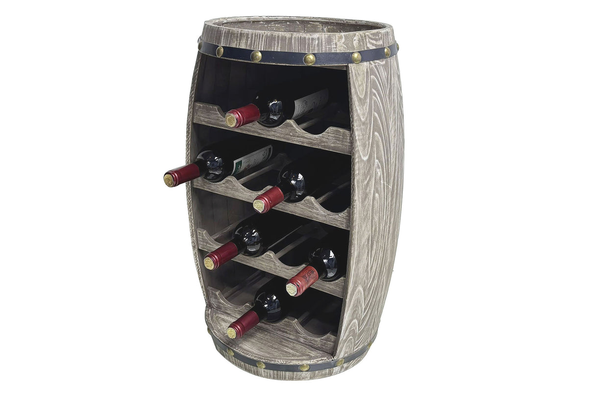 Weinregal BODEGA 60 cm für 14 Flaschen, Tannenholz, graubraun
