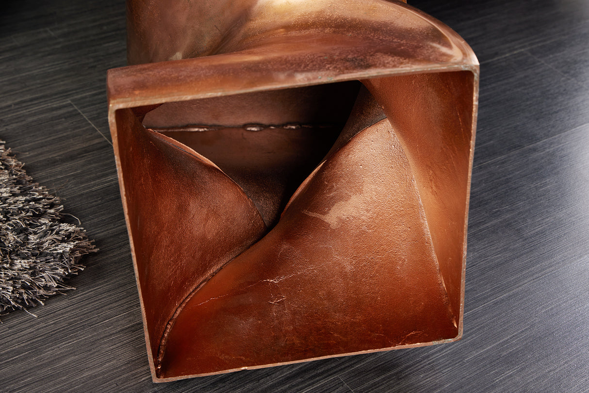 Stool side table TWIST 45cm mottled copper