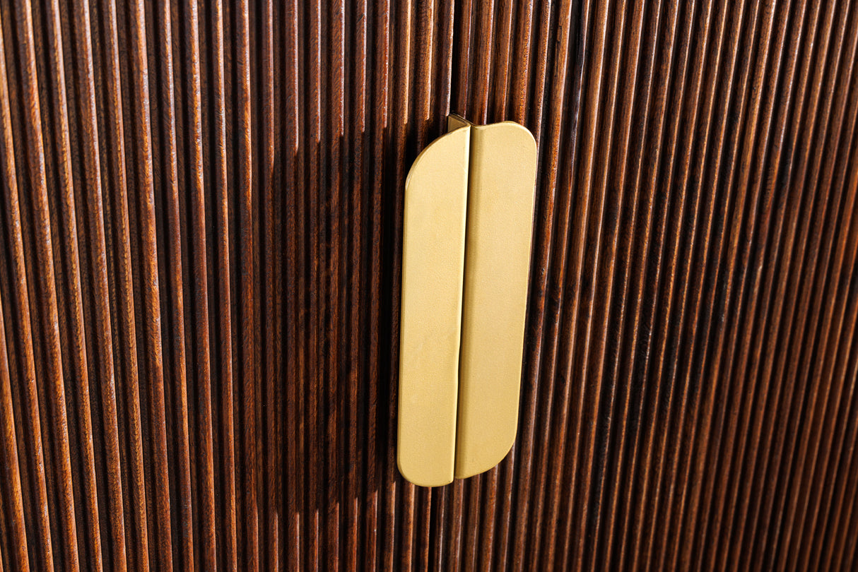 Sideboard GATSBY 170cm Mangoholz Marmorplatte weiß