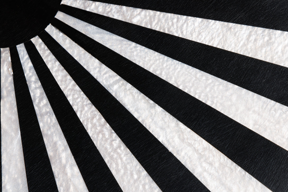 Beistelltisch HARMONY NATURE 55cm schwarz weiß gold