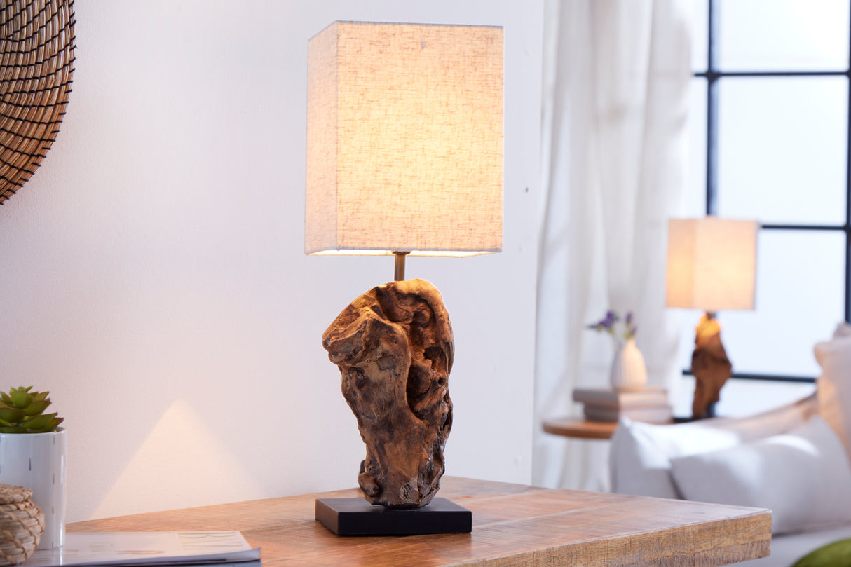 Tischlampe HYPNOTIC 45cm Treibholz beige