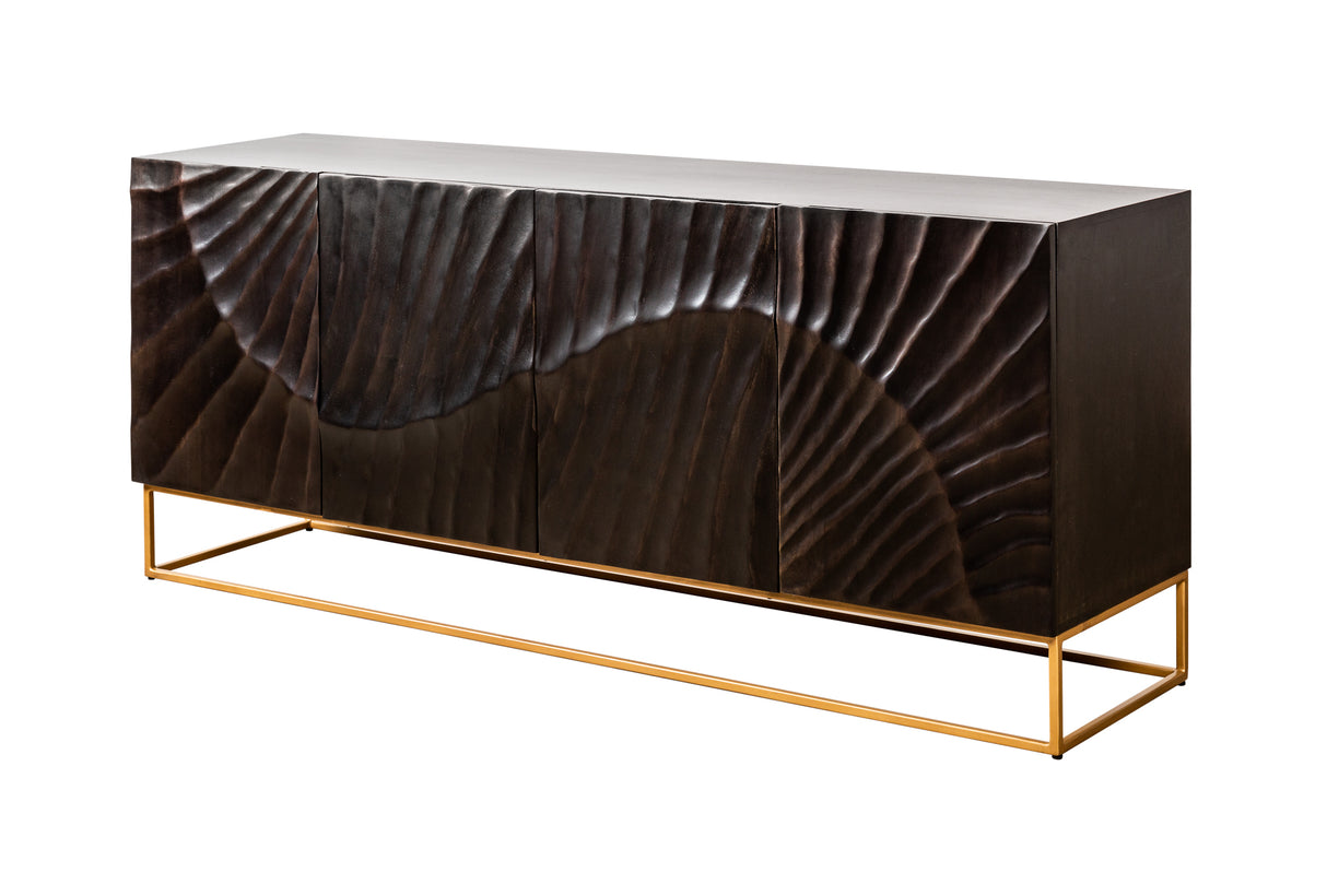 Sideboard SCORPION 180cm 3D mango schwarz