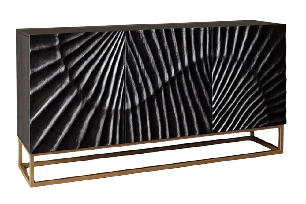 Sideboard SCORPION 180cm 3D mango wood black