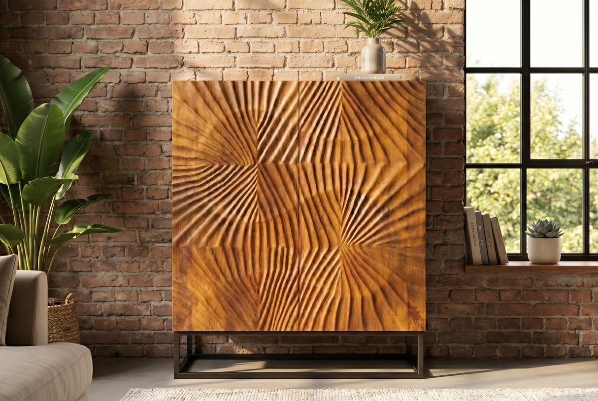Highboard SCORPION 120cm 3D mango brown