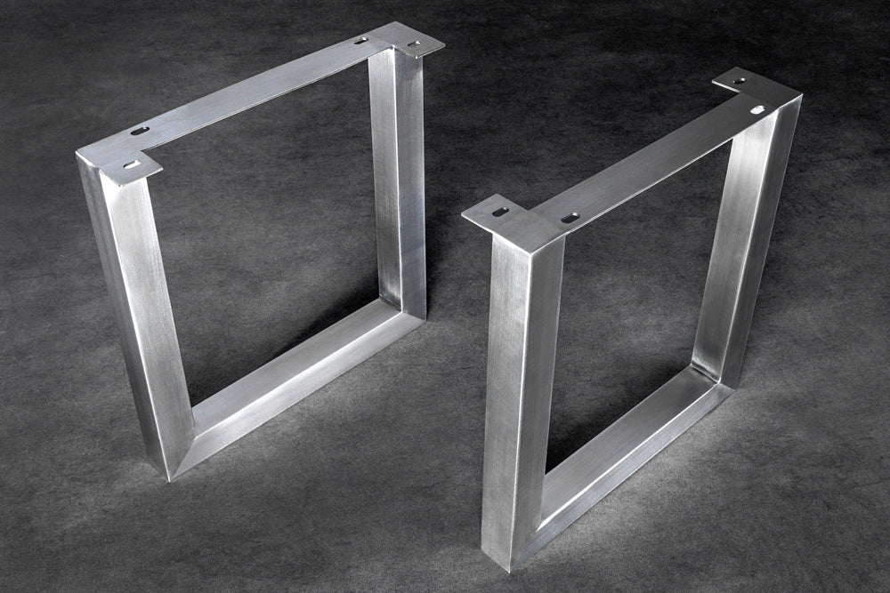 U-legs 70cm set of 2 for dining tables brushed stainless steel legs w/o table top