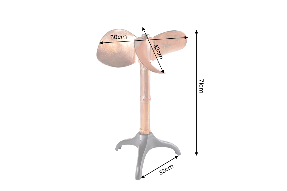 Side table OCEAN 75cm w/o glass plate copper