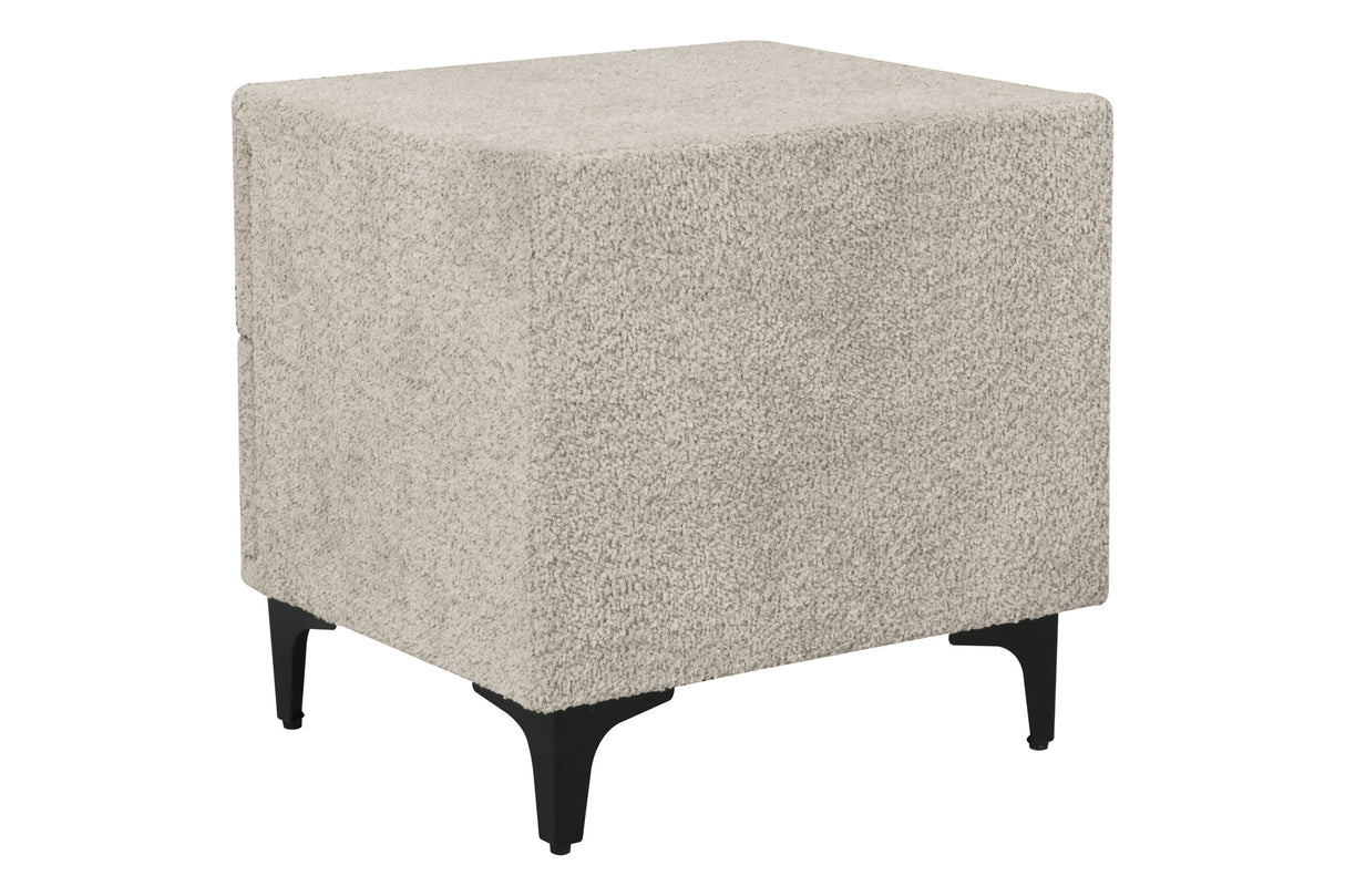 Bedside table ART DECO 45cm bouclé greige