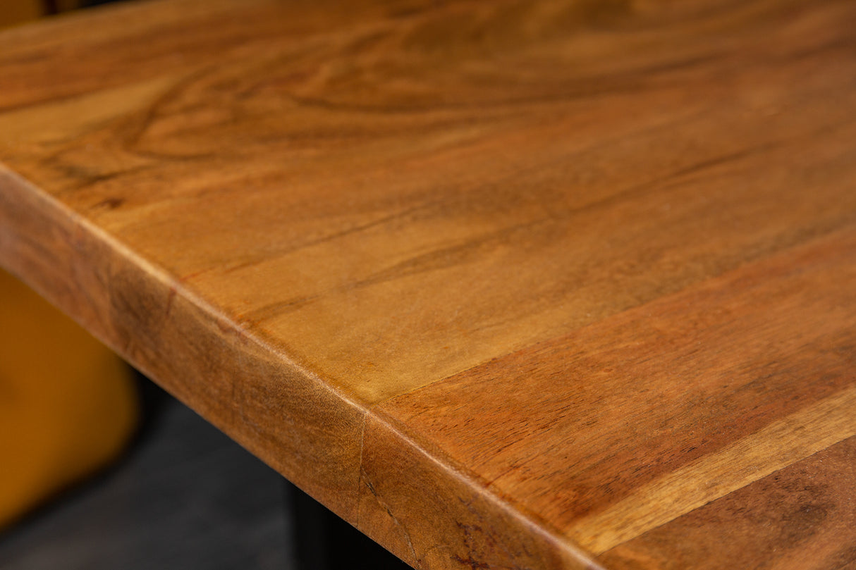 Couchtisch MAMMUT 110cm Trapezbeine 35mm Akazienholz Honig Finish