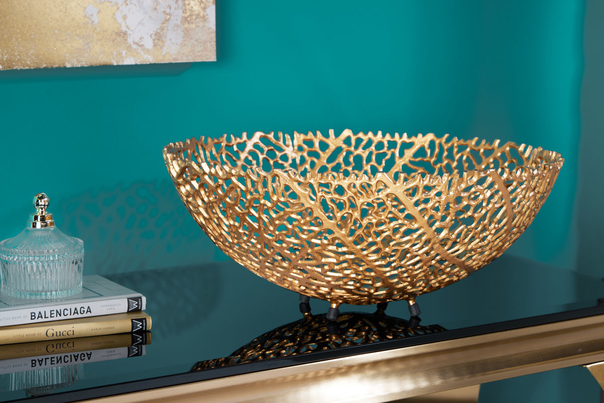 Bowl ABSTRACT LEAF 45cm gold