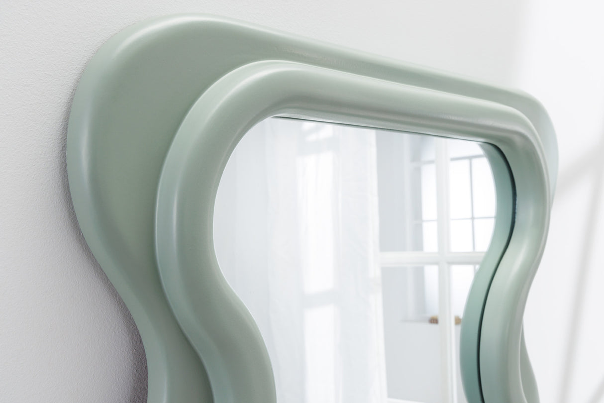 Wall mirror CURVY 160cm sage green